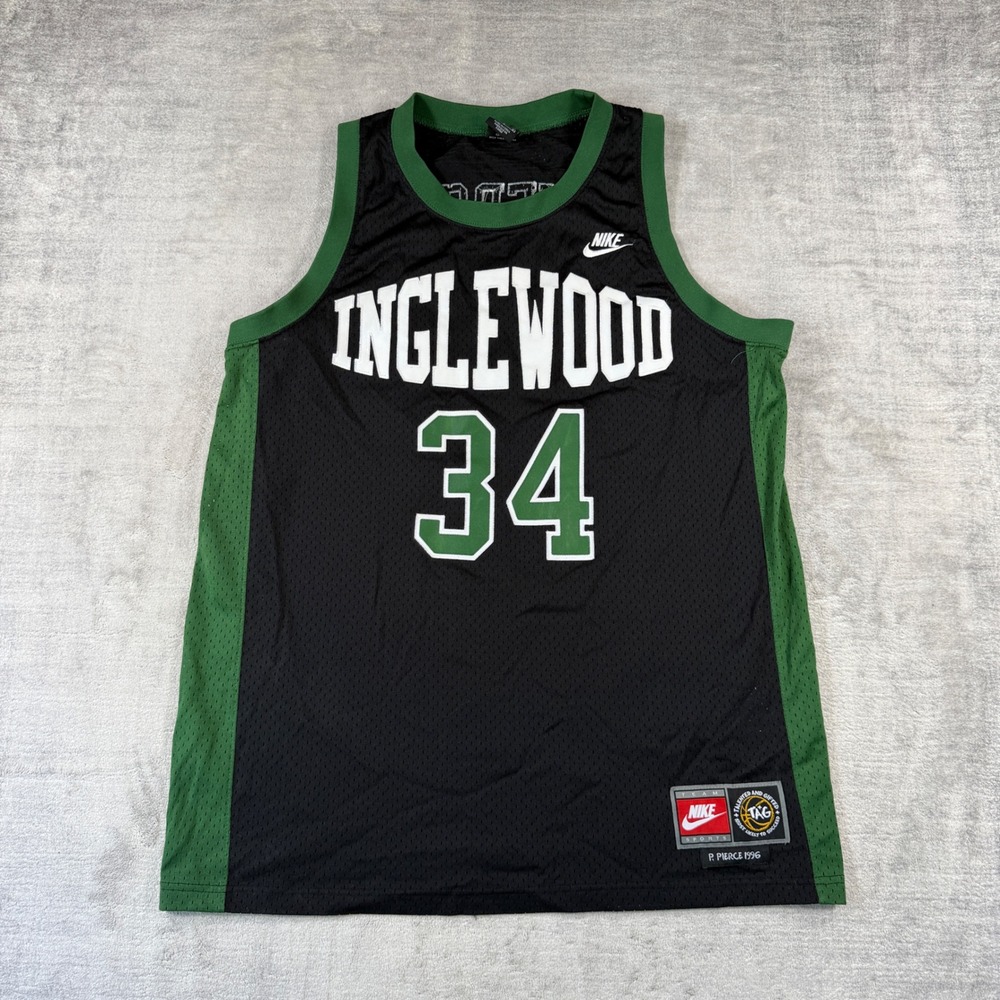 VTG Nike Paul Pierce Inglewood Jersey Men Large Black 34 High School Throwback